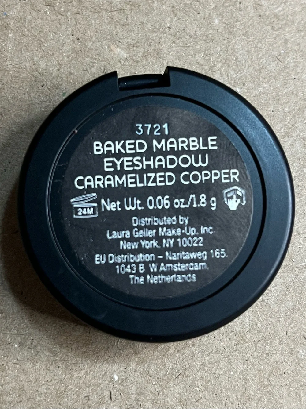 New Without Box Laura Geller Baked Marble Eyeshadow Caramelized Copper .06 oz